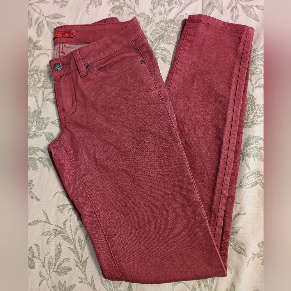 Prana Women's Red Low Rise Skinny Jeans